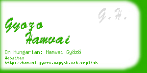 gyozo hamvai business card