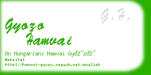 gyozo hamvai business card